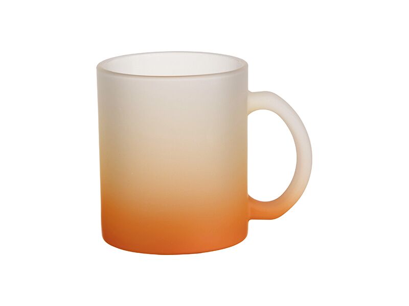 11oz Frosted Mug Gradient Orange