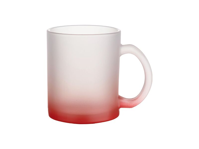 11oz Frosted Mug Gradient Red