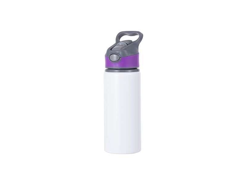 22oz Aluminium Bottle with Purple Color Cap 650ml