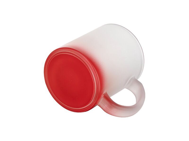 11oz Frosted Mug Gradient Red - Image 2