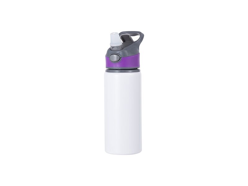 22oz Aluminium Bottle with Purple Color Cap 650ml - Image 2