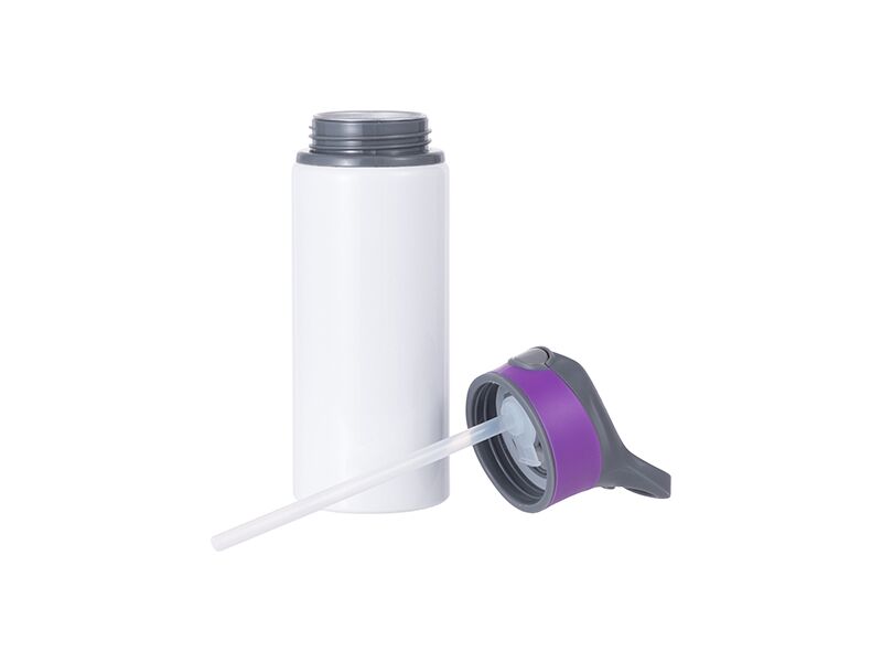 22oz Aluminium Bottle with Purple Color Cap 650ml - Image 3
